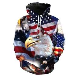 New American Logo hoodie sweatshirt for men/women 3D Printed Eagle Hooded Black Polluter plus Size American Jacket