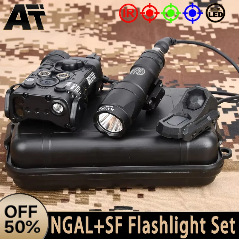 

Tactical NGAL Red Dot Sight Full Function Laser Surefir M300 M600 Metal Flashlight WhiteLED Hunting Scout Light With AXON Switch