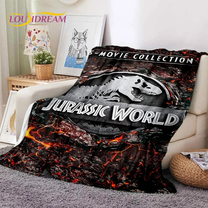 3D Cartoon Jurassic Park Dinosaur Dino Soft Flannel Blanket for Beds Bedroom Sofa Picnic,Throw Blanket for Outdoors Leisure Gift