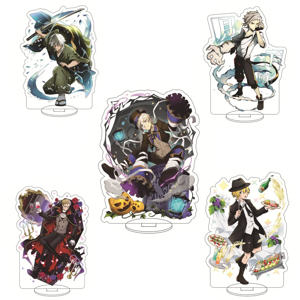 Anime de 16 cm ‌ Figuras Acrílicas de Bungo Stray Dogs: Nakajima Atsushi, Dazai Osamu, Kunikida Doppo, Edogawa Ranpo, Adornos y Regalos