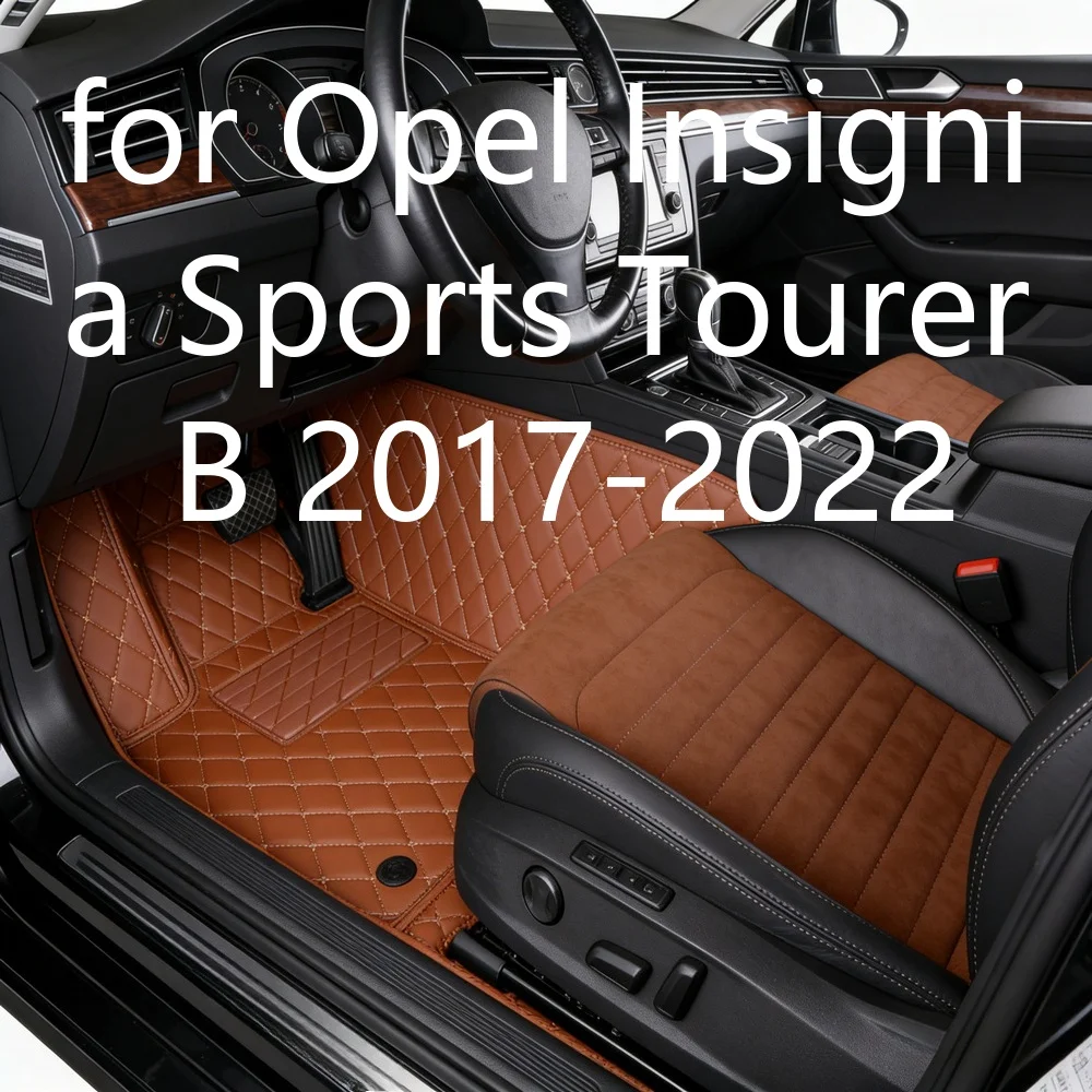 Premium Vollflächige Autofußmatten für Opel Insignia Sports Tourer B 2017-2022 5-Sitzer PU-Leder Wasserdicht Rutschfest Allwetterschutz Auto-Innenraum-Bodenschutz 9752