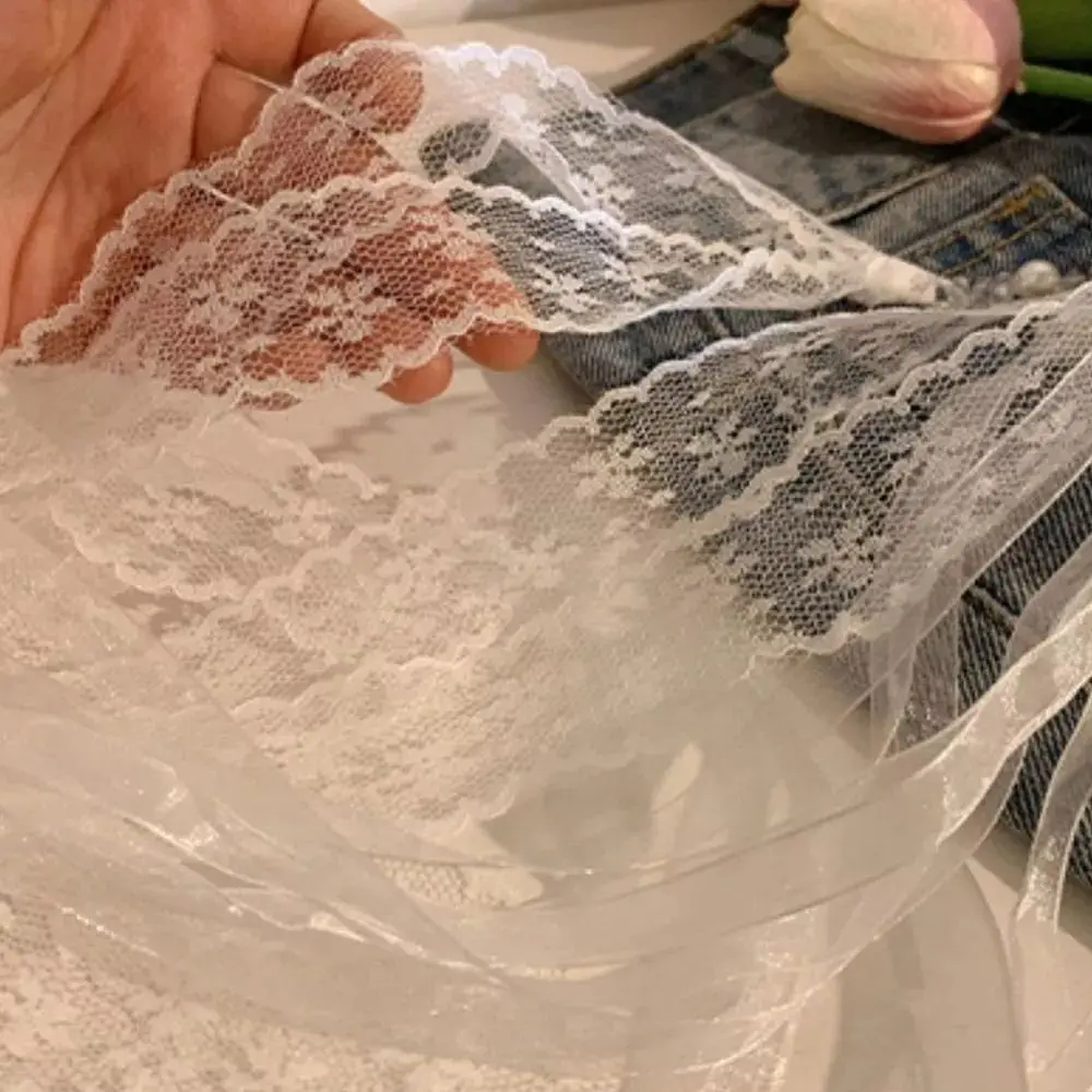 Diadema trenzada de plástico con cadena para el pelo, accesorios para el cabello, diadema de encaje con perlas, color blanco