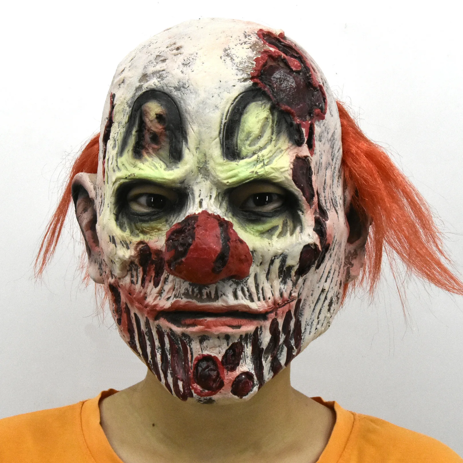 Masque de Clown crâne de Zombie Cosplay horreur diable Joker tueur casque en Latex Halloween carnaval pourim fête crâne de sabot tête en Latex