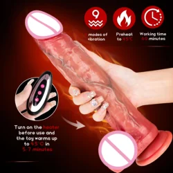 Realistic Vibrator Remote Control Heated Retractable Dildo Female Oral Sex Masturbator Vaginal Anal Massager Sex Toys for Women