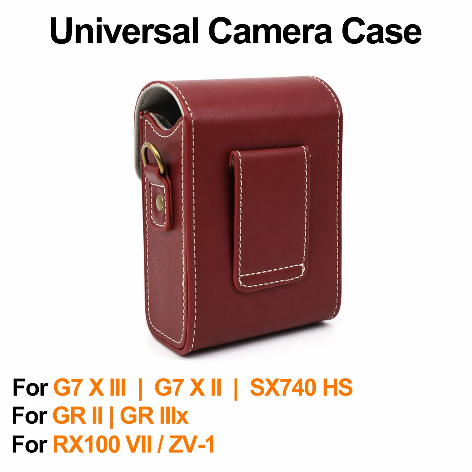 PU Leather Case for Canon G7X III/II/SX740 Sony RX100M7/ZV-1 Ricoh GR2/3x