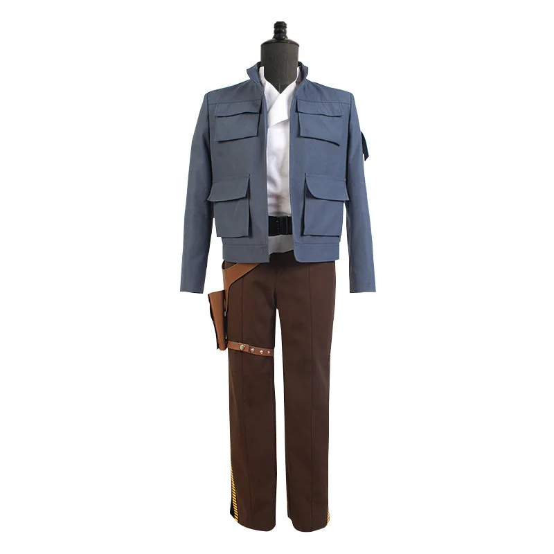 Disfraz de Cosplay de Han Solo de Star Wars, Top y Pantalones con Accesorios, Conjunto Completo para Halloween, Mascarada, Carnaval, Fiestas para Hombres