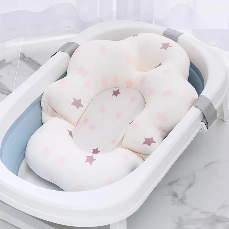 Baby Bath mat Newborn bath Tub Seat Stand Baby Bath Tub Nonslip Pad Safety Bath Support Soft Comfort Body Cushion Mat Pillow image 4