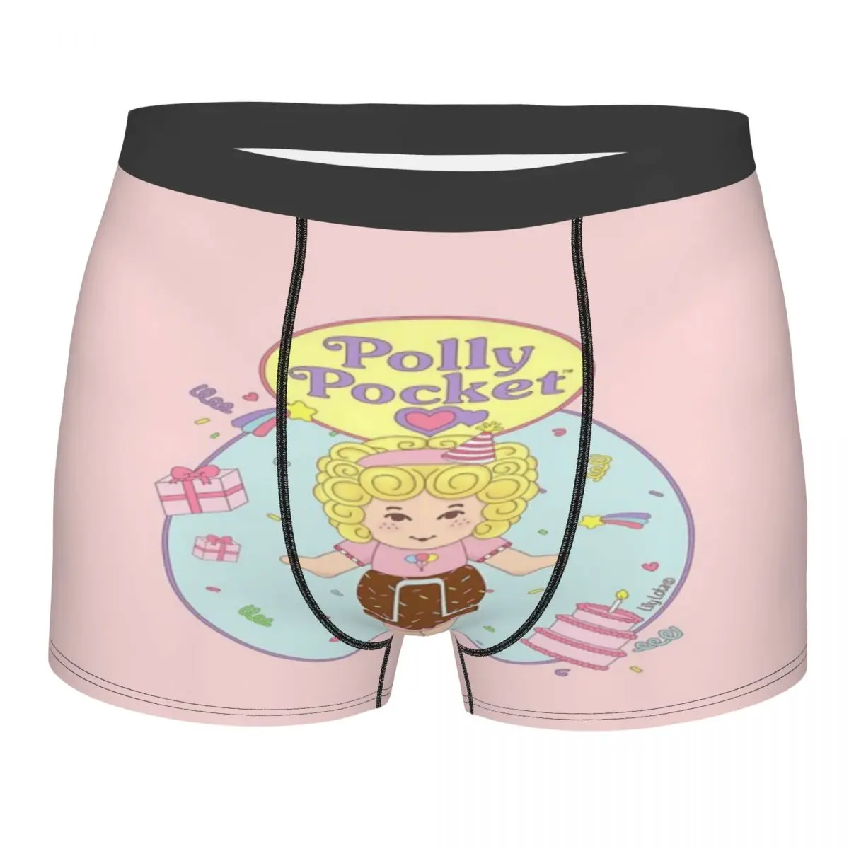 

Polly Pocket Birthday Party Man's Briefs Sexy Breathable Modern domineering Vintage Men's Briefs