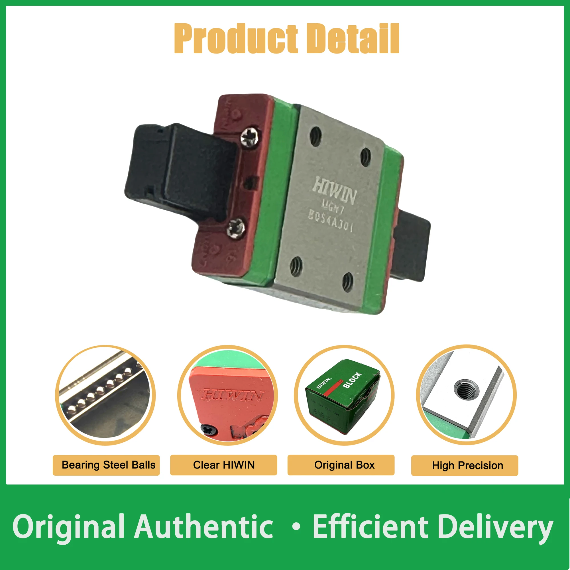 HIWIN MGN7C MGN7CZ0C MGN7CZ0CM/Z0H/Z0HM Block Linear Guide Rails for 3D Printer CNC Machine Parts Actuator Spindle