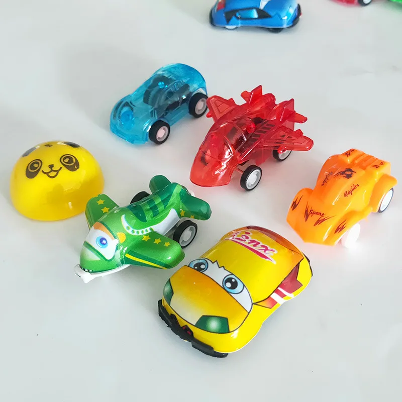 Children\'s Cartoon PVC Soft Shell Rebound Car Kids Cute Small Racing Car Insect Scooter Model Toy Mini Fast Pull Back Car