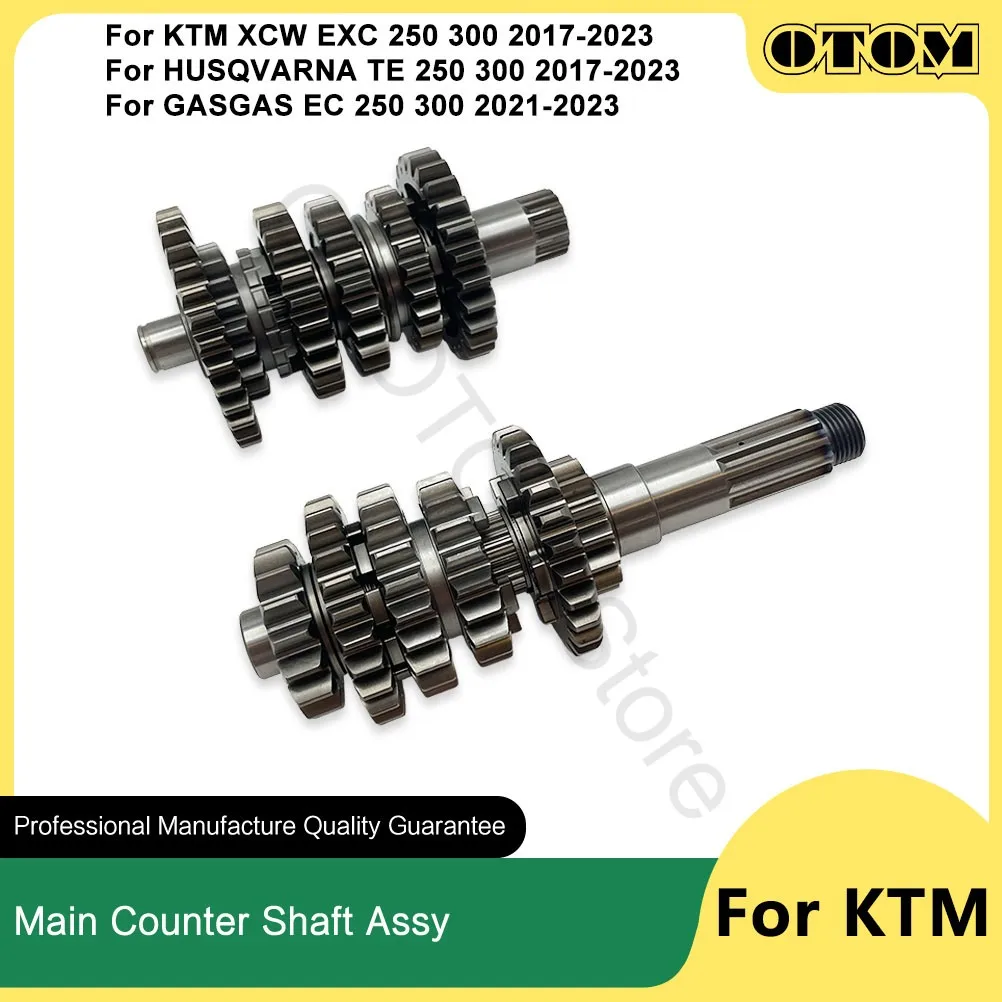 OTOM 2017-2023 Motorcycle Main Shaft Countershaft Assembly Transmission Gear Box For KTM EXC XCW HUSQVARNA TE GASGAS EC 250 300