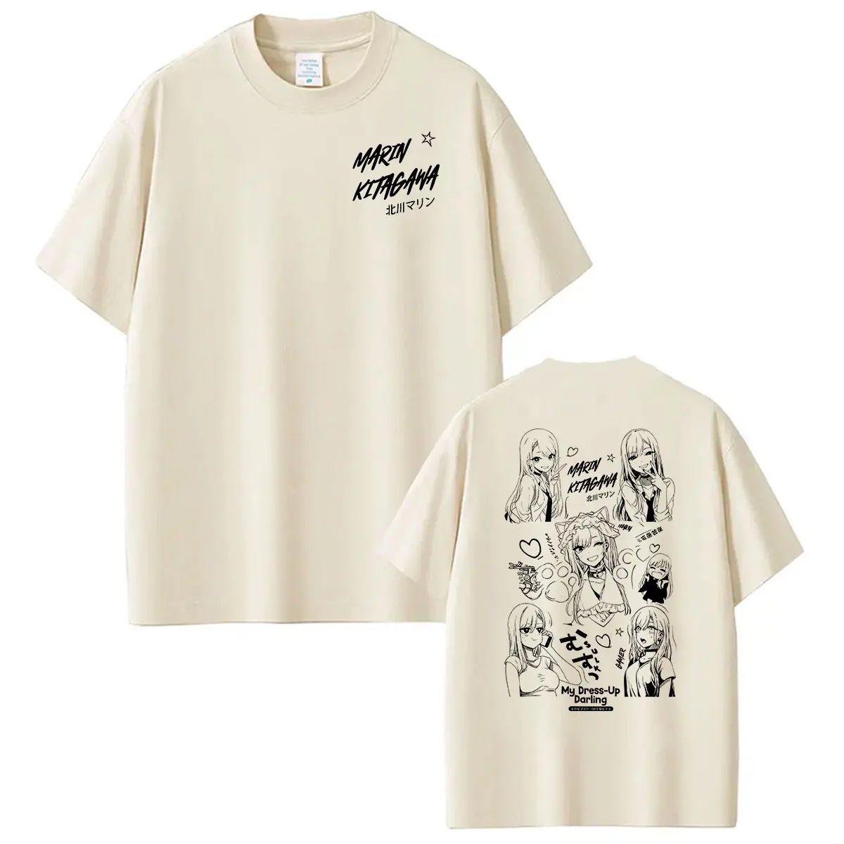 My Dress-Up Darling Kitagawa Marin New Anime T Shirt Men Women Summer Fashion Clothing T-shirts 100% Cotton Short Sleeve T-shirt