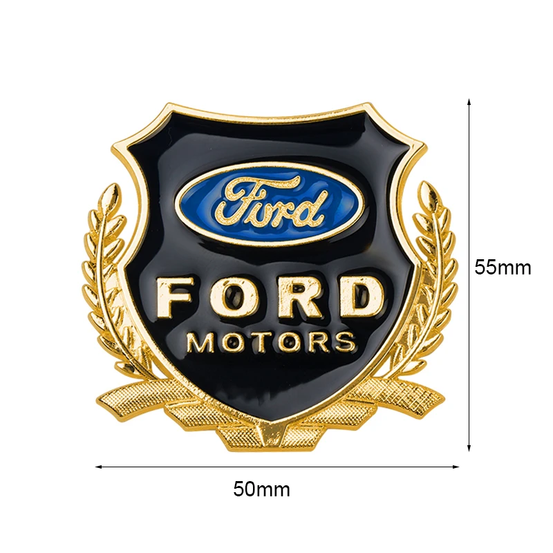 1/2pcs Metal Wheat Ears Emblem Decor Car Side Window Body Sticker for Ford Focus mk2 mk3 Fiesta mk7 Ranger Mondeo mk4 S-MAX Kuga