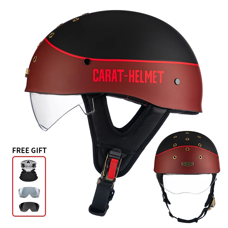 

Китайский 3C сертифицированный легкий ретро мотоциклетный шлем с открытым лицом, летний дышащий мужской шлем с солнцезащитным зеркалом