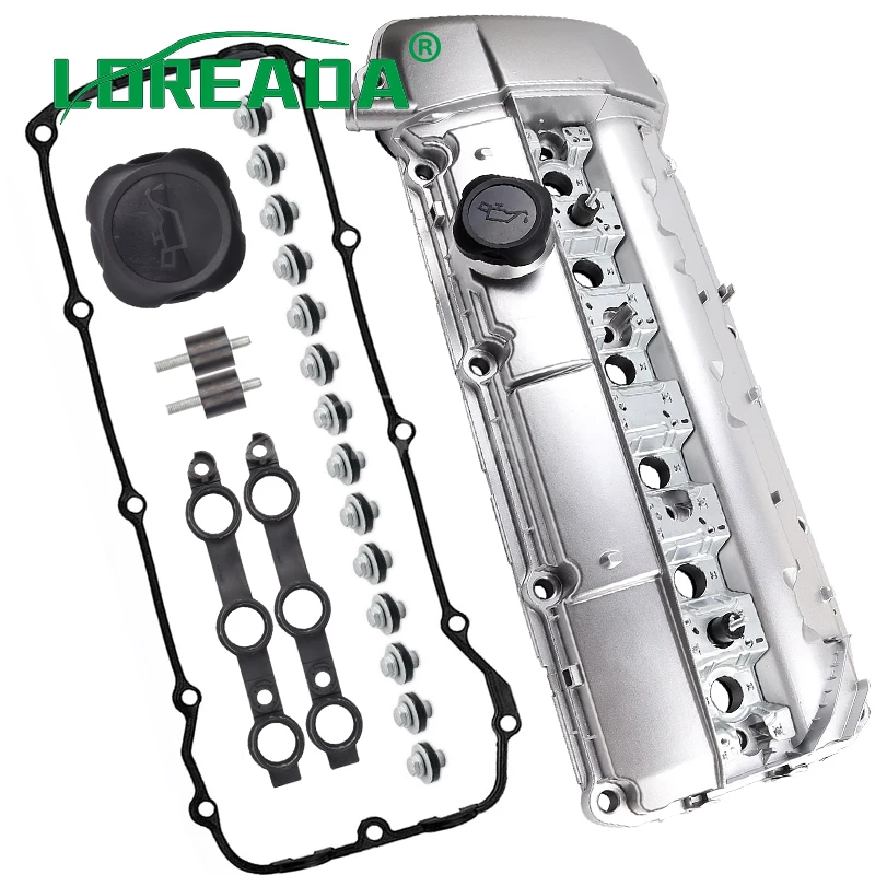 

For 98-02 11121432928 BMW 525i 528i E46 325i 328i 330i X5 M52/M54 2.5L 2.8L 3.0L New Aluminum Engine Valve Cover w/Gasket &Bolts