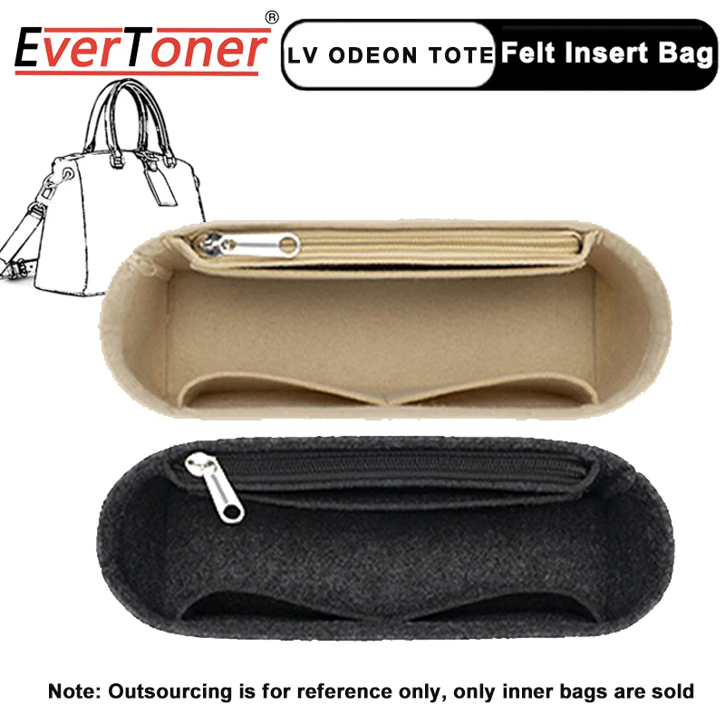 EverToner Felt Insert Bag for LV ODEON TOTE Bag Cosmetic Bag Support Type Shockproof Female Bag Makeup Bag