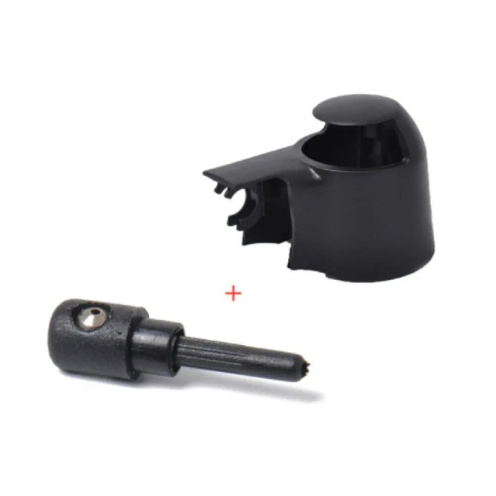 Black Rear Wiper Arm Rocker Cover Cap Washer Jet Nozzle Cap Nut Washer Cover Nut Protector 6Q6955435D Car Windshield Accessories