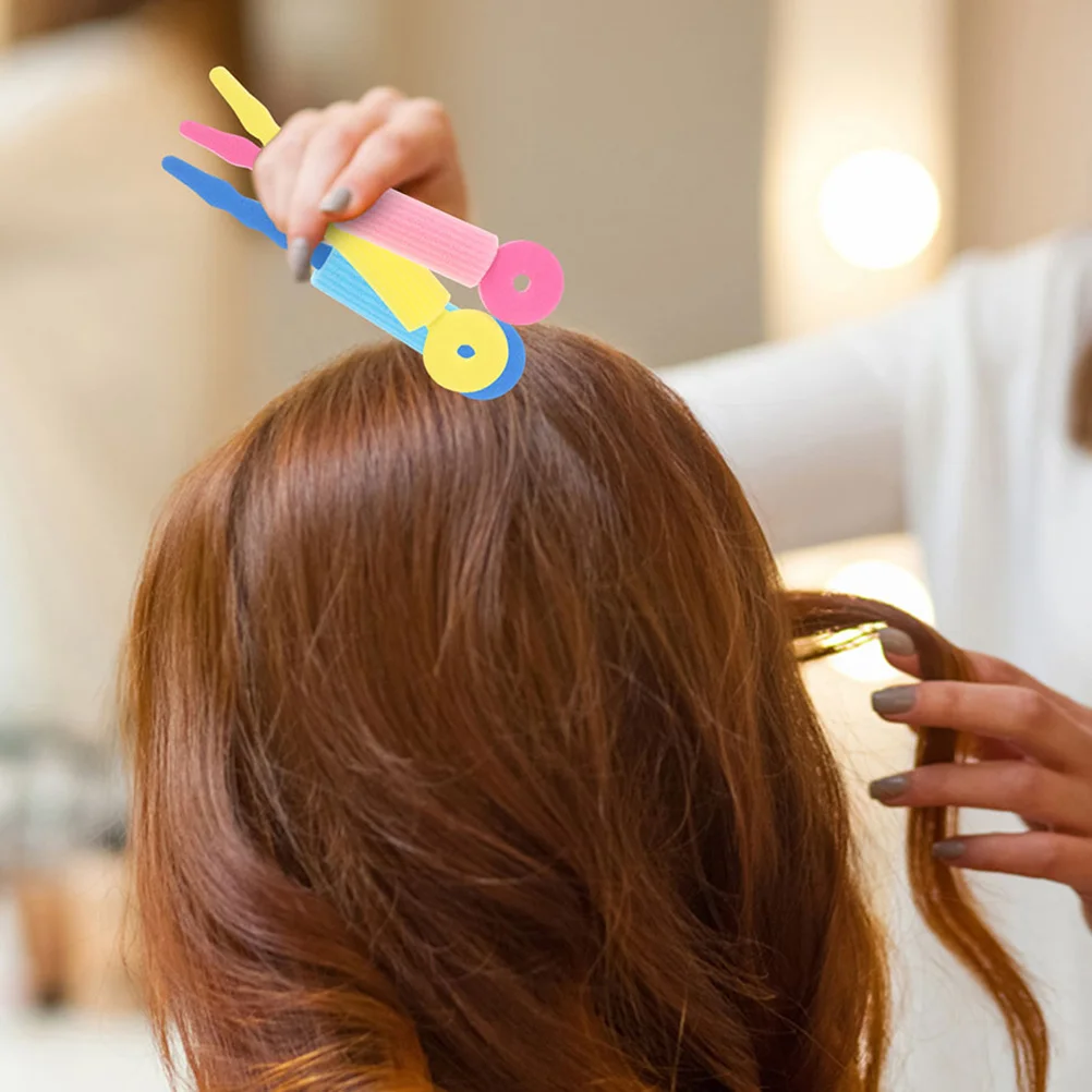 30Pcs Hair Curlers Sponge Rollers for Thick Curly Wavy Hair Gentle on Scalp Overnight Curling Rods Set Curlers