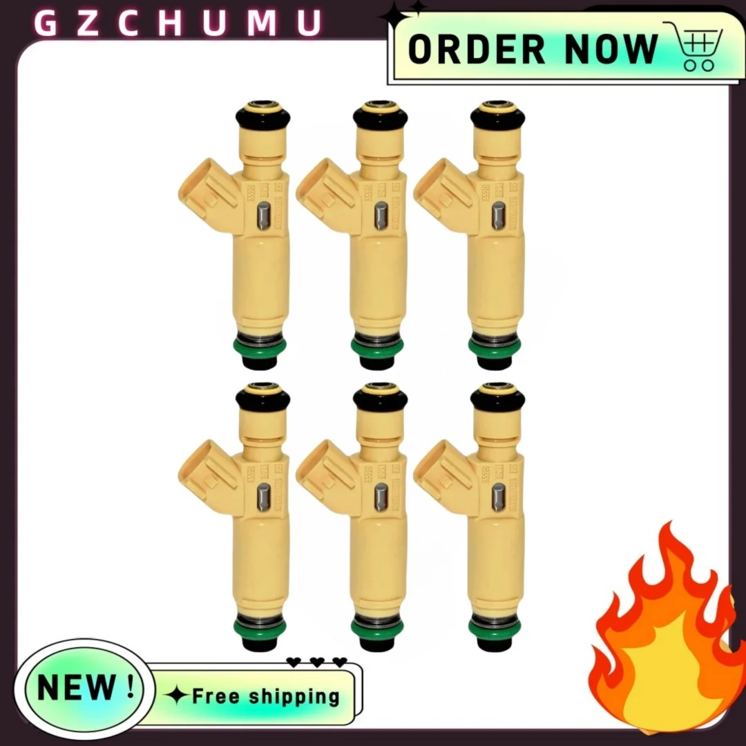 

Set of 6 OEM YL8E-C7B Denso Fuel Injectors For 2001-2004 Ford & Mazda 3.0L V6