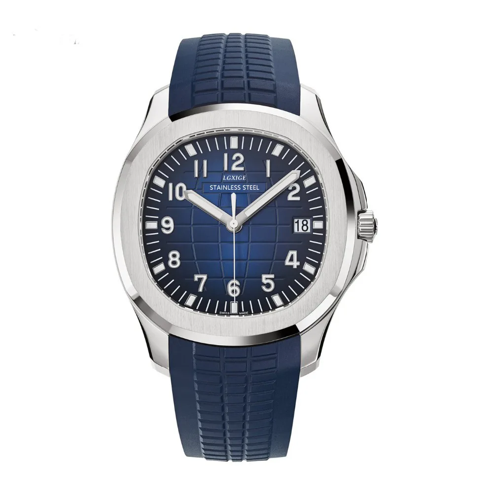 

Quartz Watch for Man with Miyota 2115 Quartz Movement from Japan Grenade Series 40mm Diameter 11mm Thickness 3ATM Silicone Strap