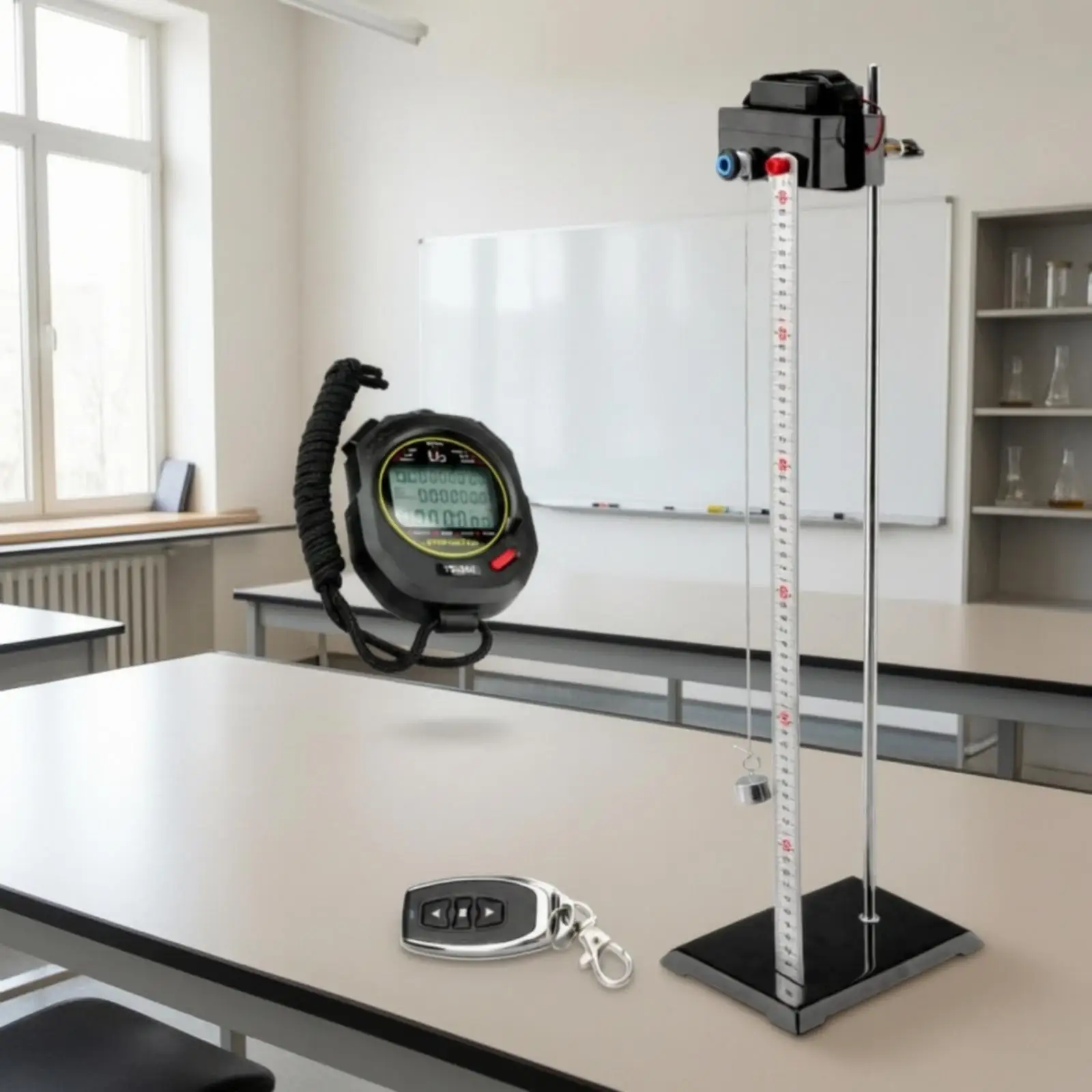 Educational Physics Speed Measurement Device for Average Speed Experiment with Metal Bracket 70cm Rod Adjustable Motion Tool