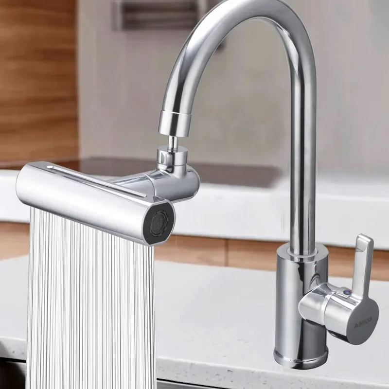 New 360°Rotating Faucet 4Modes Waterfall Faucets Extender Kitchen Sink Faucet Washbasin Bubbler Anti Splash Filter