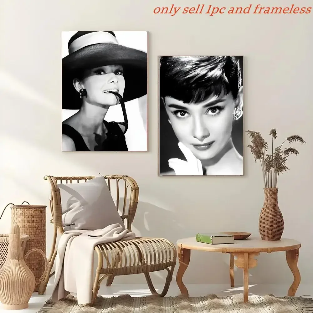A-Audrey H-hepburn Actor Poster Painting And Print Wall Art Picture For Home Room Decor Gifts