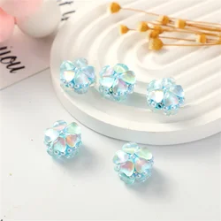 ST20 Five Petal Flower Soft High Quality Straight Hole Beads DIY Handmade Key Necklace Accessories Material