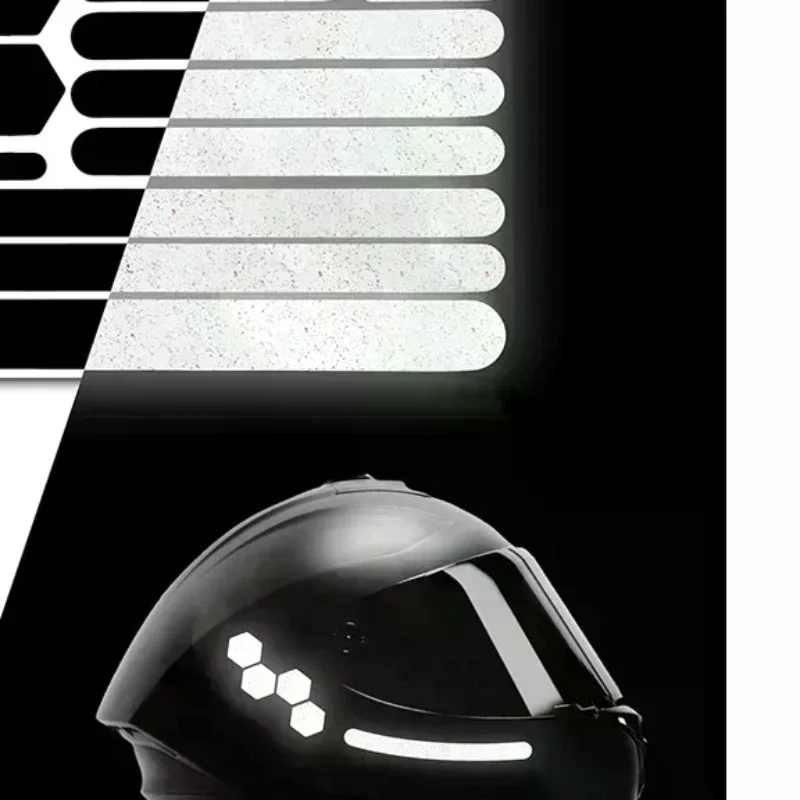 Motorcycle Reflective Stickers Helmets Invisible Black Reflective Strips Effective Reflective Tape For Bikes Motorcycles Helmets