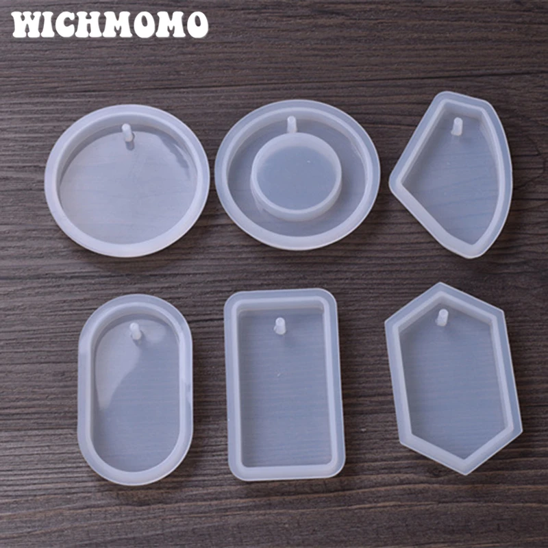 New 1PCS Round Pendants UV Pyramid Resin Liquid Epoxy Silicone Combination Molds for Making Necklace Jewelry