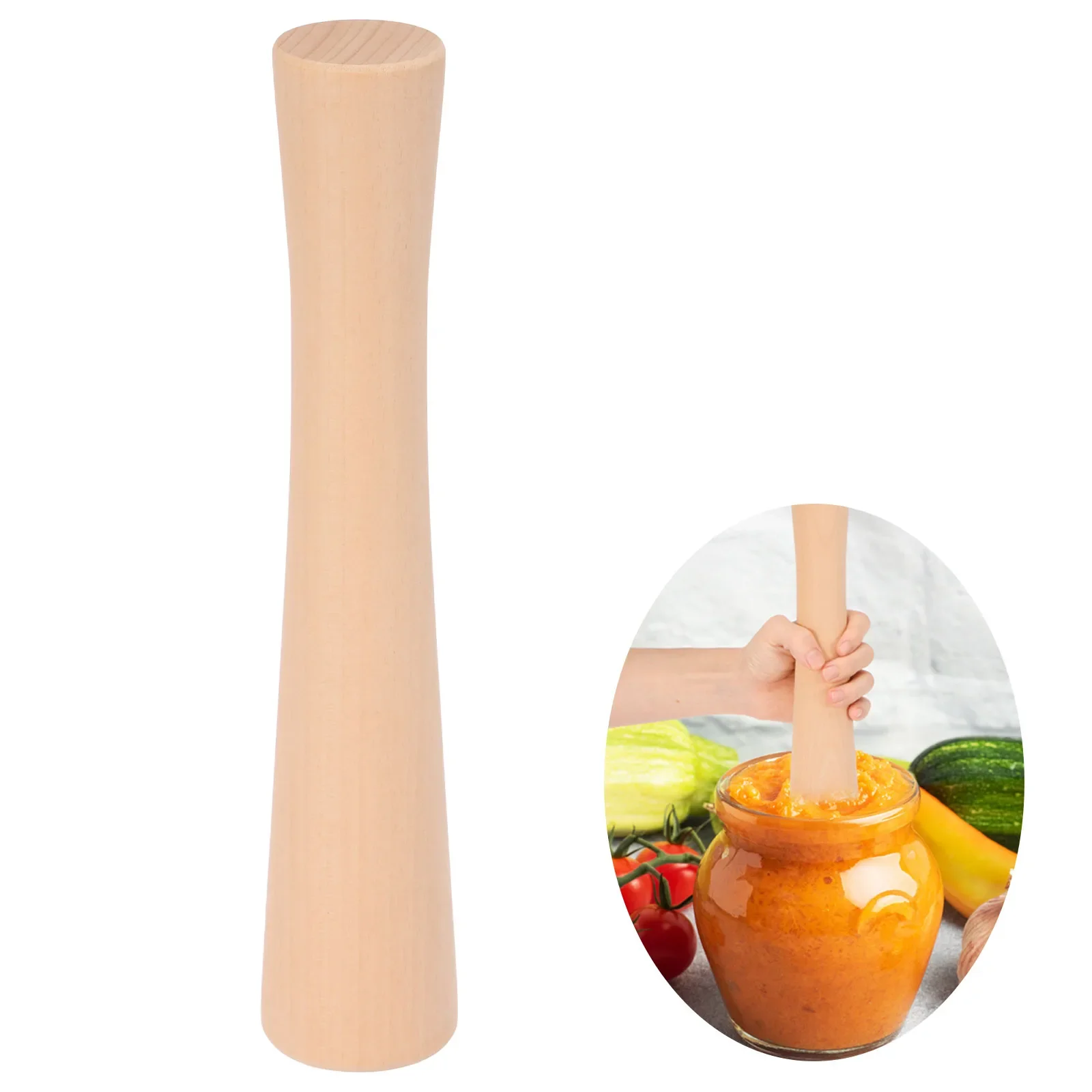 Vegetable Fermentation Tamper Wooden Grinding Rod Cabbage Sauerkraut Pounder-Fermenting Food Tool Vegetables Fruits Crushing Rod
