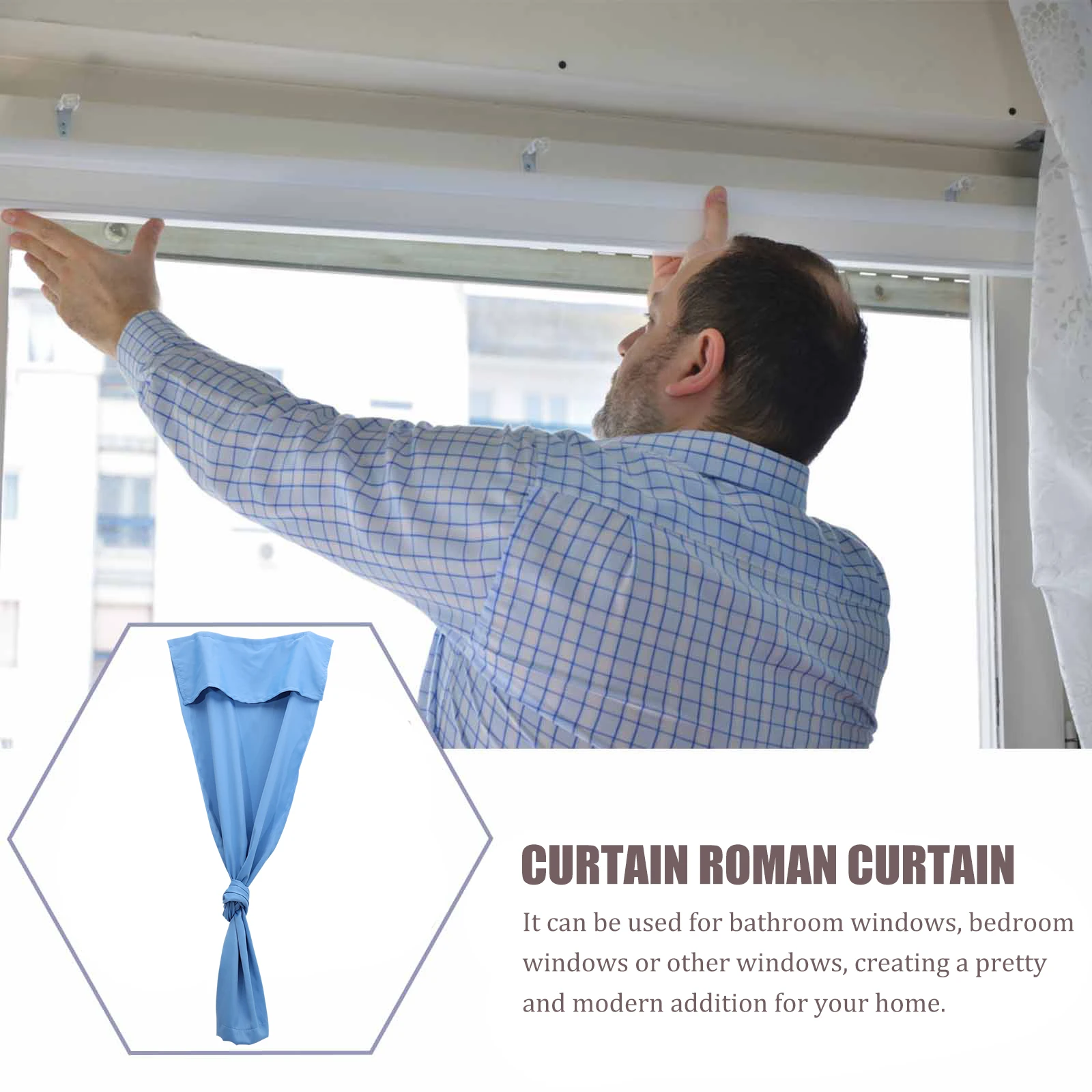

Blackout Door Curtain For Bedroom Bathroom Living Room Light Blocking Window Curtains Home Decor Modern Style Easy Installed