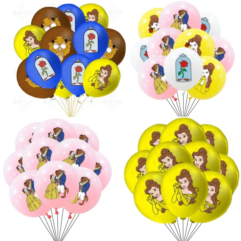 

10/20/30Pcs Beauty and the Beast Balloon 12inch Princess Latex Balloon Baby Shower Birthday Decorations Girl Gift