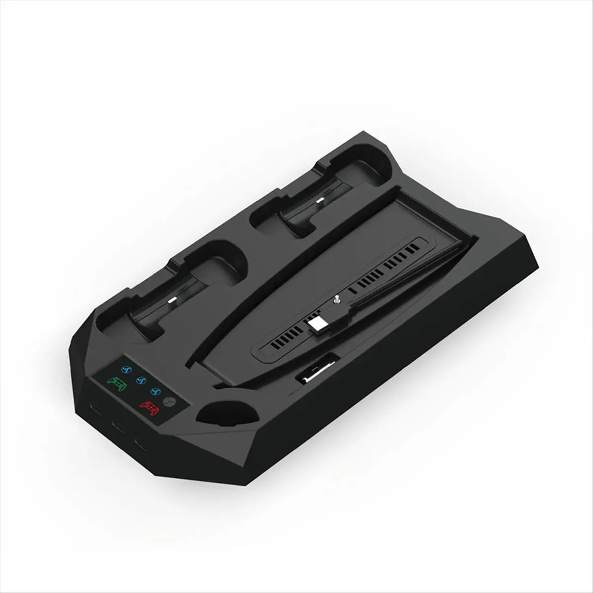 【ELEVATE LIFE】Game Stand Efficient Heat Dissipation Gaming Dual Function -Line Controller for Accessories Black