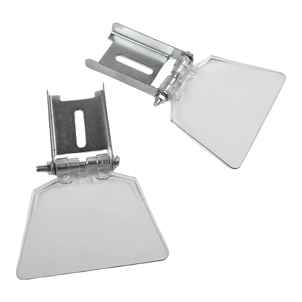 

9.7X6.8X1.4cm Tool Parts Eye Protection Grinder 2pcs Guard Bench Silver & Transparent Stainless Steel ABS Material