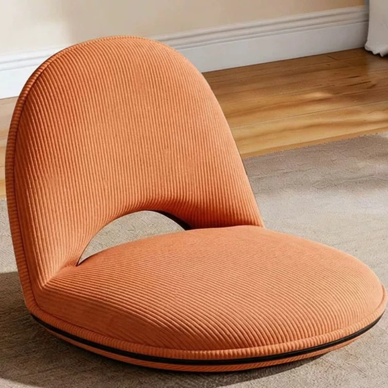 

Cream Folding Swivel Lounge Chair, Soft Padded Window Seat for Bedroom & Balcony, Creative Home Decor Accent