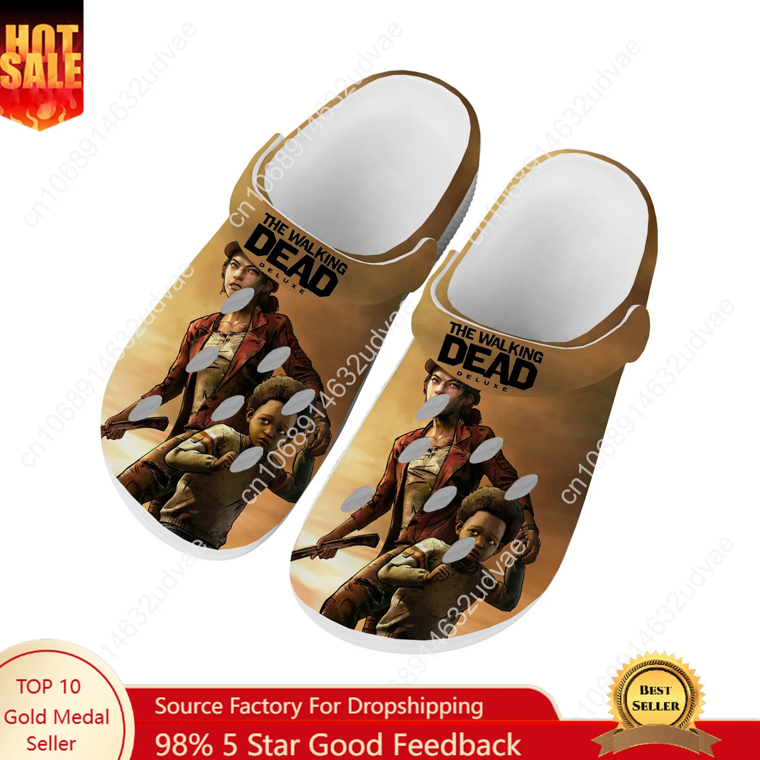 

The Walking Dead Water Shoes Mens Womens High Quality Fashion Home Garden Clogs Customizd Sandals Beach Breathable Hole Slippers
