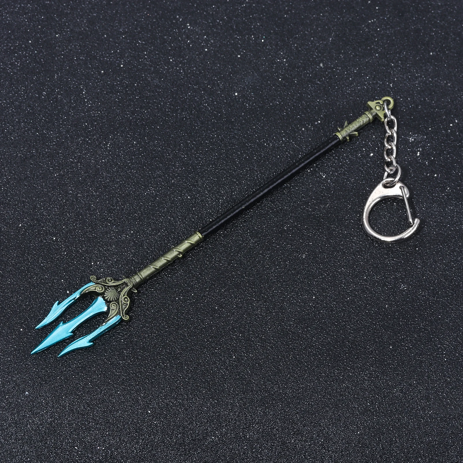 Poseidon Trident Metal Weapon Keychain