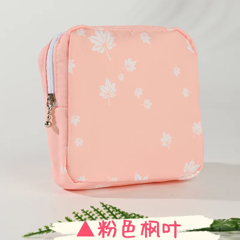 Girls Diaper Sanitary Napkin Storage Bag Nylon Sanitary Pads Package Bags Coin Purse Jewelry Organizer Credit Card Pouch Case