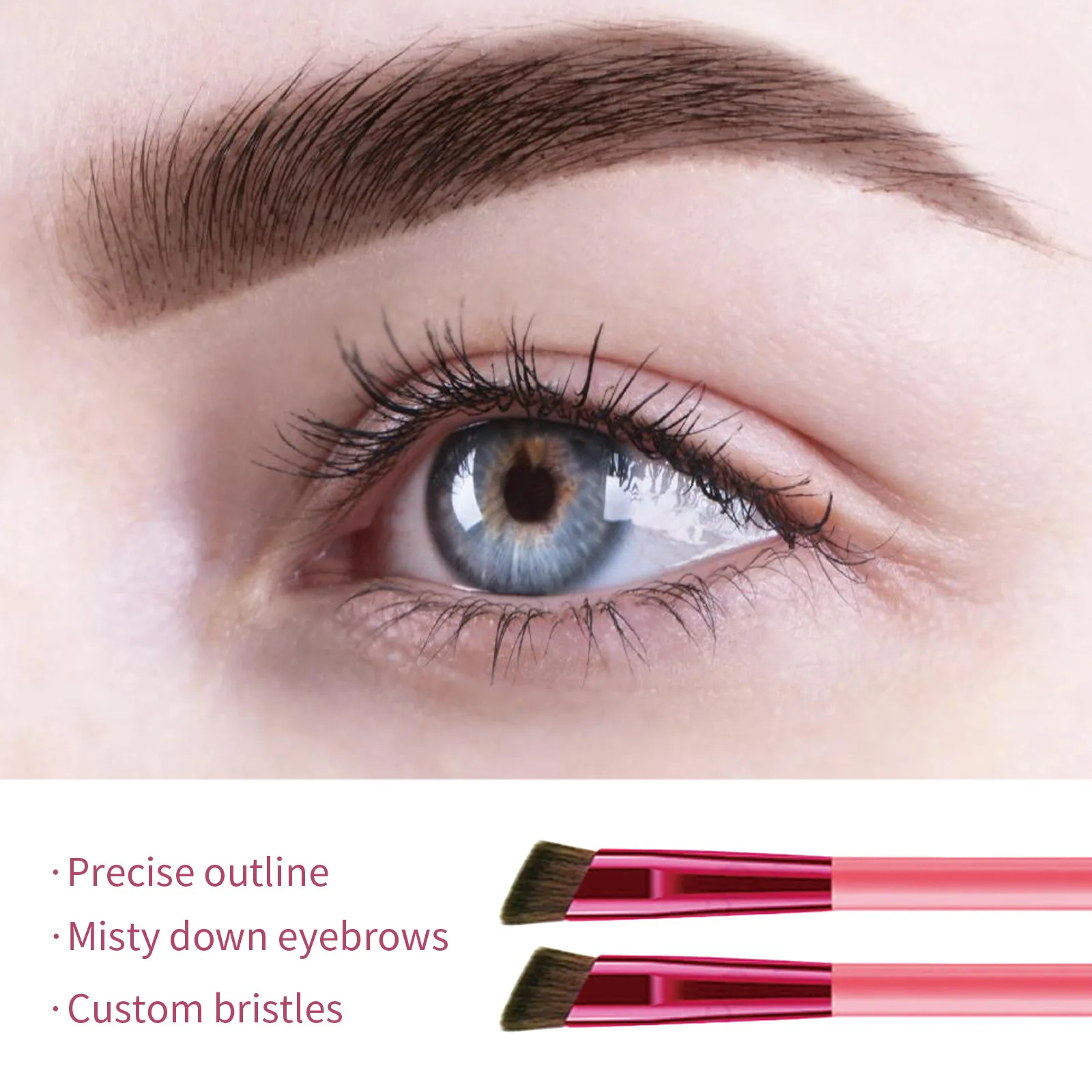 Wild eyebrow brush brow makeup brushes single concealer brush square stereoscopic painting hairline eyebrow paste artifact