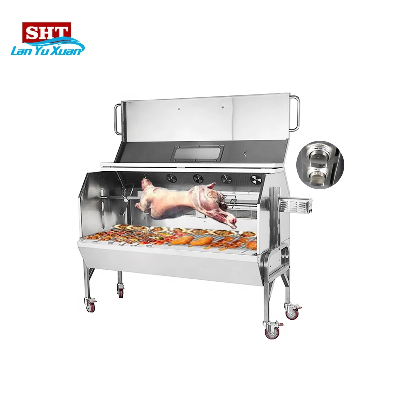 Manufacturer Commercial Automatic Rotation Pig Bbq Grill Lamb Rotisseries