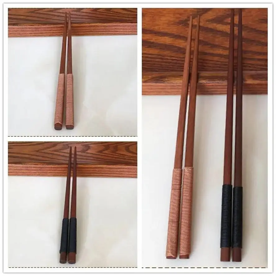 1 Pcs 23.5CM Handmade Japanese Natural Chestnut Wood Chopsti