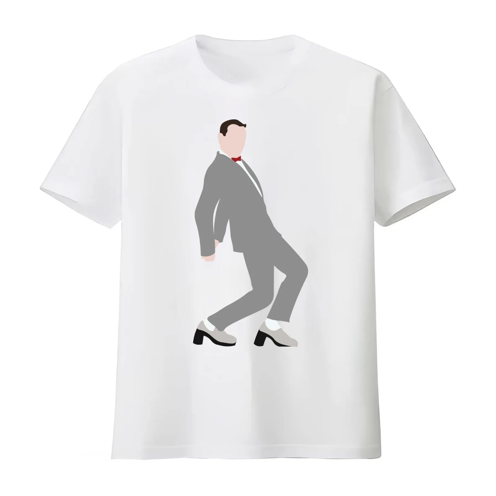 Pee Wee T-Shirt Summer Casual Cotton Tee Oversized Streetwear Tops Vintage Graphic Print Loose Fit Short Sleeve 100% Cotton