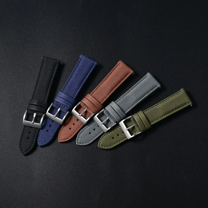 20mm 22mm Quick Release Breathable Durable Canvas Watch Strap Replacement for Women Men Universal Waterproof Watch Band Bracelet