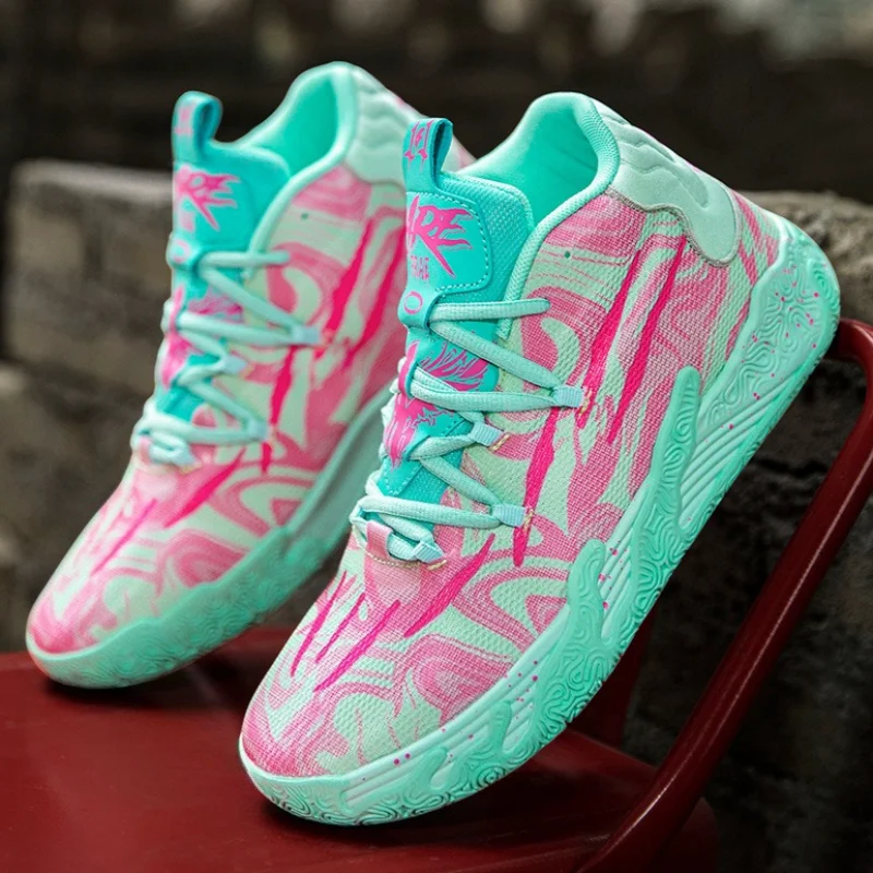 

Men's High Top Basketball Shoes Running Sports Outdoor Cement Ground Practical Athletic Footwear
