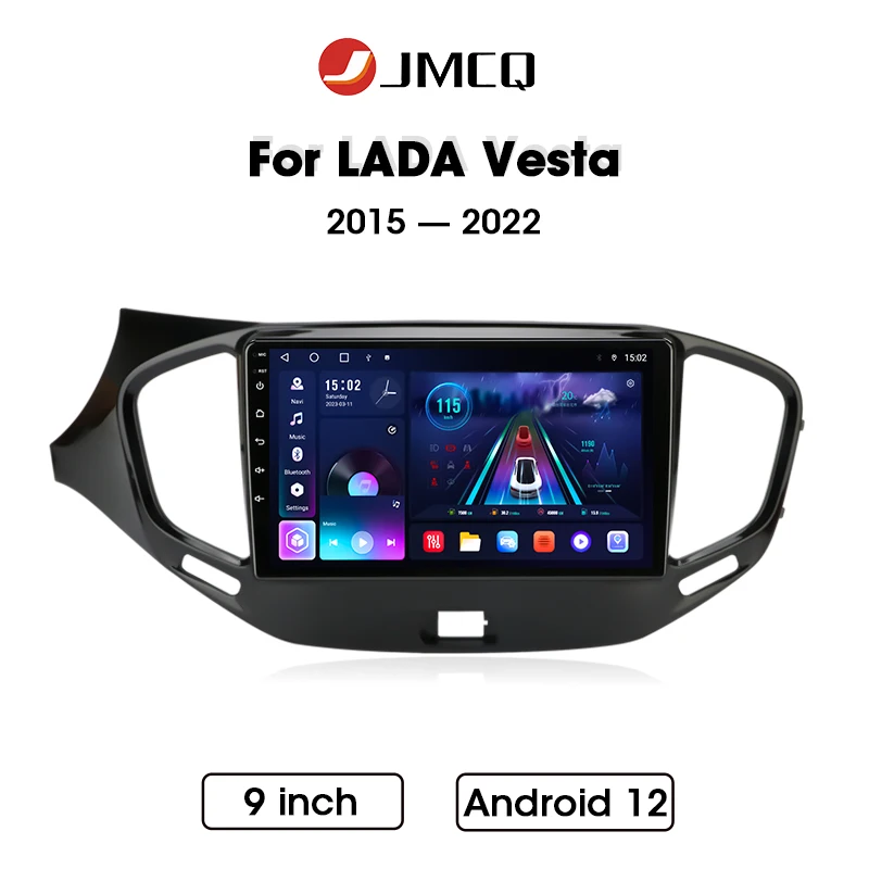 

Мультимедийная магнитола JMCQ для LADA VESTA, стерео-система на Android 12, с 9 "экраном, видеоплеером, для LADA VESTA 2015, 2016, 2017, 2018, 2019, 2020, 2021, 2022, типоразмер 2 Din