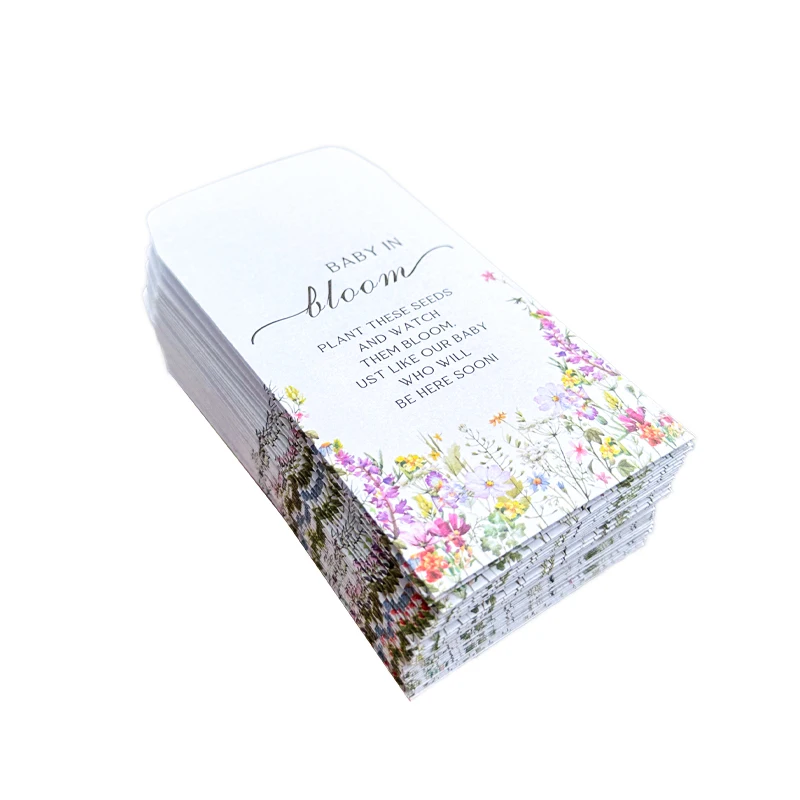 50 Pcs Let Love Grow Seed Packets Wedding Favor for Guests Bulk Envelope Kraft Bag with Window Flower Resealable Seed view 5