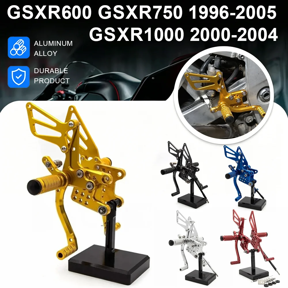 

For Suzuki GSXR600 GSXR750 1996-2005 GSXR1000 2000-2004 SV650 SV1000 S 1998-2014 Motorcycle Rearset Rear Set Footrest Footpeg