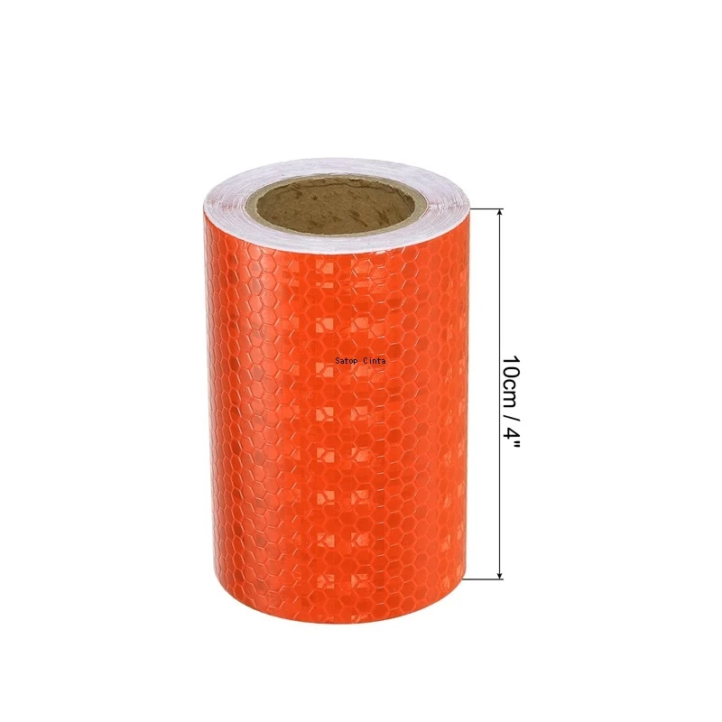 2.5cm/5cm/10cm/20cm*5M Waterproof Reflective Material Orange High Visibility Self-Adhesive Conspicuity Tape Warning Car Stickers