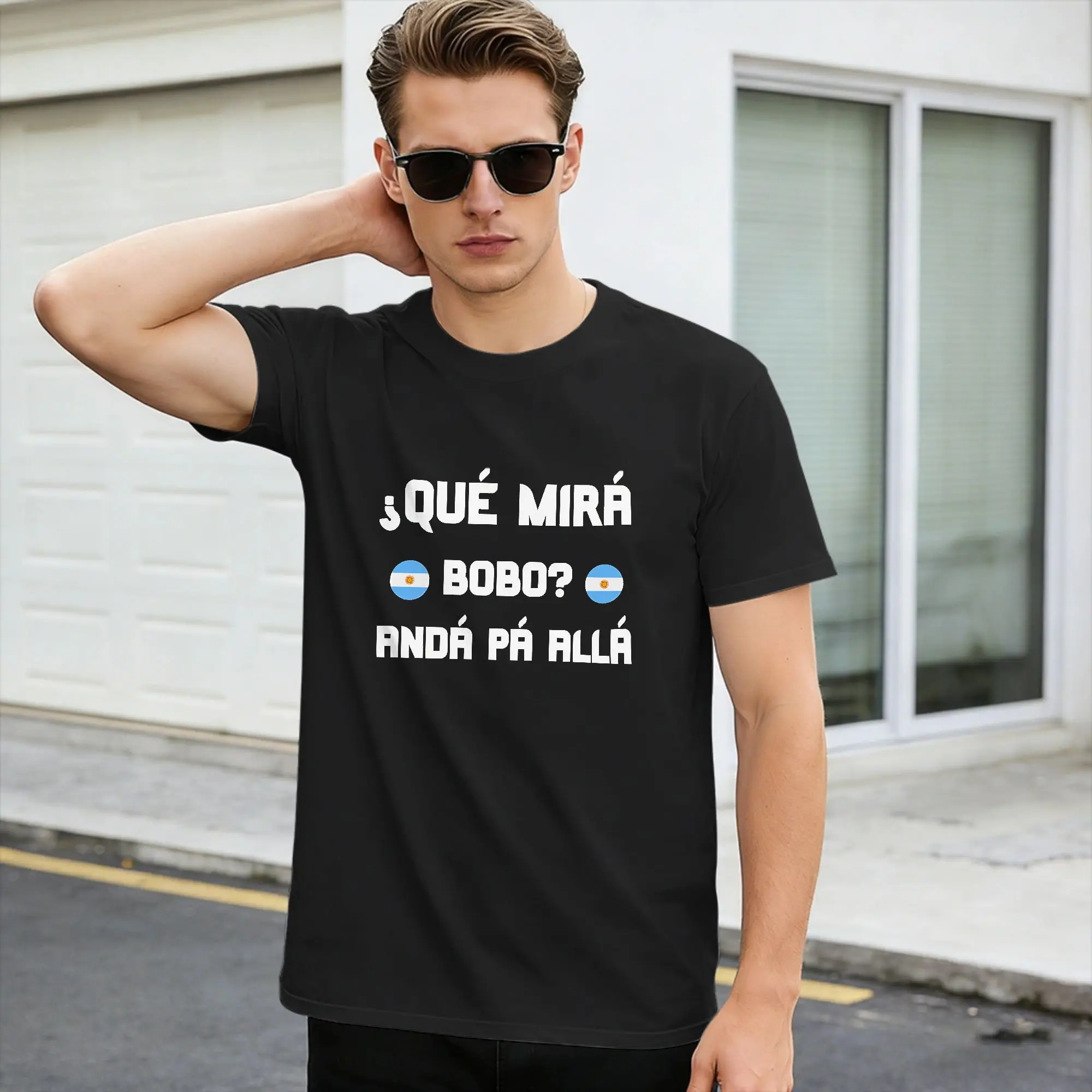 Men Que Miras Bobo Messi T Shirts  100 Cotton Tees Beach Streetwear Short Sleeves T Shirt O Neck Hip Hop Pattern Tshirt,